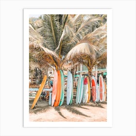 Tropical Surfboards Art Print