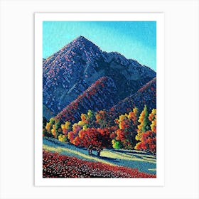 Tierra Del Fuego National Park Argentina Pointillism Art Print