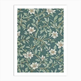 Magnolia 2 tree Vintage Botanical Art Print