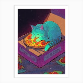 Pizza Cat Art Print