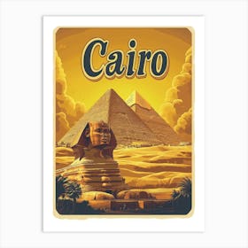 Aihrgdesign A Vintage Travel Poster Of Cairo 3 Art Print