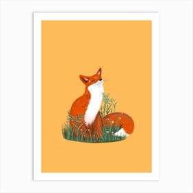 Yellow Foxy  Art Print