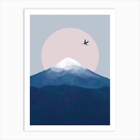 Fuji Crane Art Print