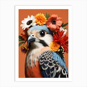 Bird With A Flower Crown American Kestrel 2 Art Print