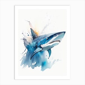 Sandbar Shark 3 Watercolour Art Print