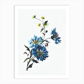 Blue Flowers 6 Art Print