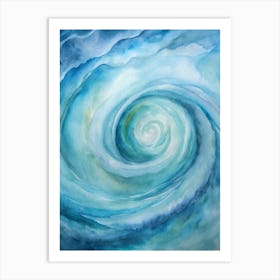 A Minimalist Art Piece Of Spiraling Whirlpools In Art Print