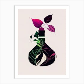 Poison Ivy Potion Minimal Line Drawing 2 Art Print