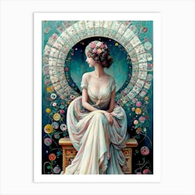 Woman Sitting On A Chair Art Print