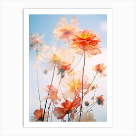 Flowers Against Blue Sky Art Print