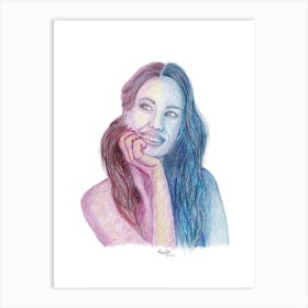 Woman's face Art Print