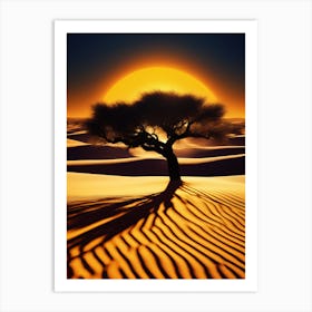 Sand Dunes At Sunset Art Print