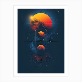 Planets In Space 6 Art Print