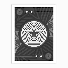Geometric Glyph Array in White and Gray n.0009 Art Print