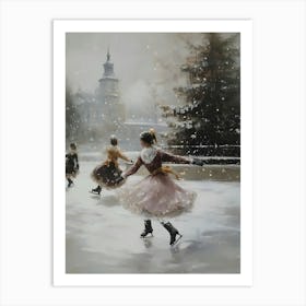 Ice Skaters Art Print