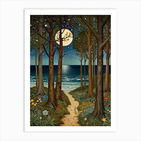 William Morris Path To The Moon 1 Art Print