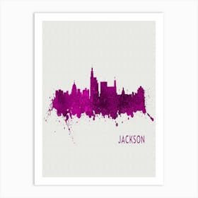 Jackson Mississippi City Purple Art Print