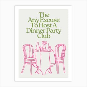 Dinner Party Club Art Print