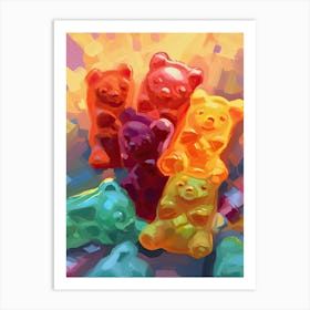Gummy Bears Oil Painting 2 Art Print