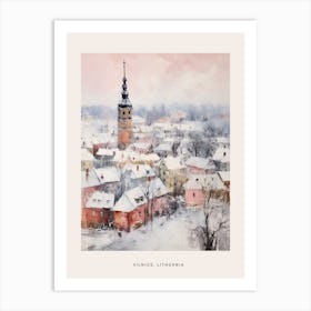 Dreamy Winter Painting Poster Vilnius Lithuania 1 Art Print