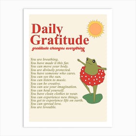 Daily Gratitude Art Print
