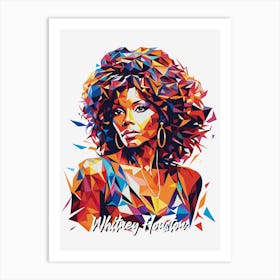 Whitney Houston 03 Portrait Music Icon WPAP Pop Art Art Print