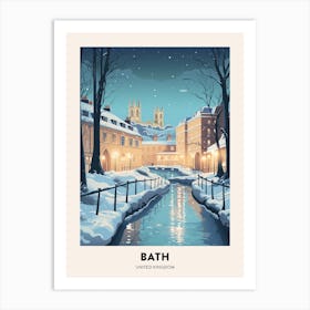 Winter Night  Travel Poster Bath United Kingdom 3 Art Print