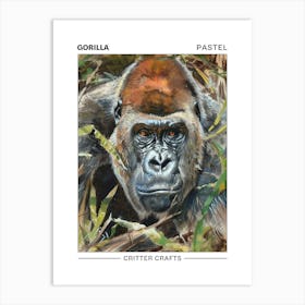 Gorilla Pastel Watercolour 1 Poster Poster