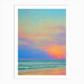 Folly Beach South Carolina Monet Style Art Print