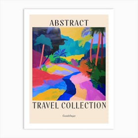 Abstract Travel Collection Poster Guadeloupe 1 Art Print