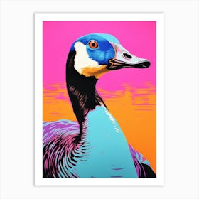 Andy Warhol Style Bird Canada Goose 2 Art Print