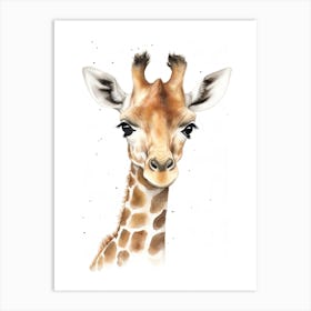 Baby Giraffe Watercolour Nursery 11 Art Print