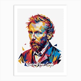 Vincent Van Gogh 03 Portrait WPAP Pop Art Art Print