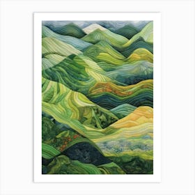 Green Hills Art Print