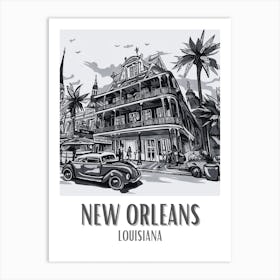 New Orleans Black & White Art Print