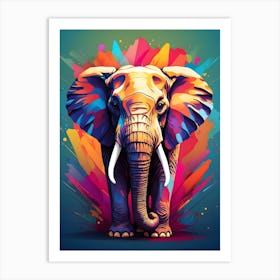 Colorful Elephant 1 Art Print