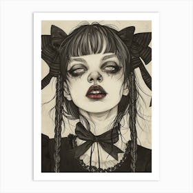 Goth Girl Art Print