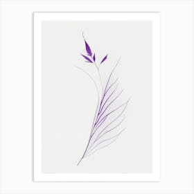 Lavender Leaf Abstract 2 Art Print