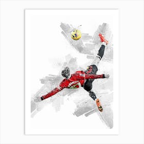 Alejandro Garnacho Bicycle Kick 3 Art Print