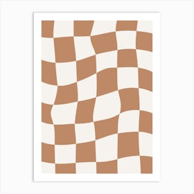 Checkerboard - Terracotta Art Print