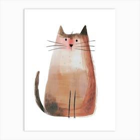 Australian Mist Cat Clipart Illustration 1 Art Print