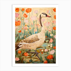 Goose 2 Detailed Bird Painting Art Print