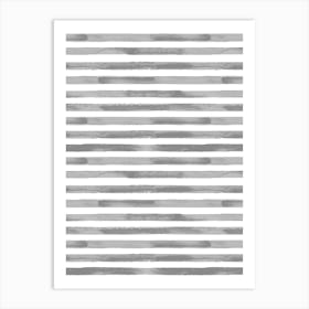 Gray And White Stripes 1 Art Print