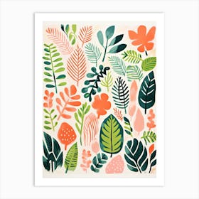 Singapore Botanic Gardens Abstract Riso Style 3 Art Print