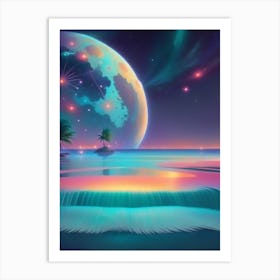 Fantasy Galaxy Ocean 2 Art Print