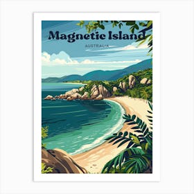 Magnetic Island Yunbenun Australia Travel Art Illustration Art Print