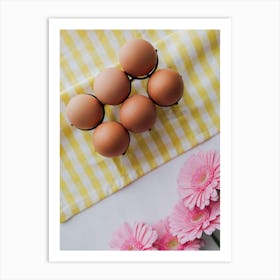 Eggs On A Table 7 Art Print