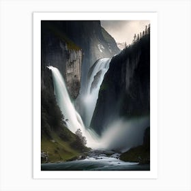 Gavarnie Falls, France Realistic Photograph (1) Art Print