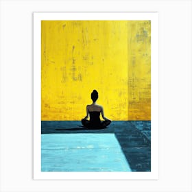 Meditating Woman, Yoga Minimalism Art Print