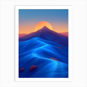 Sunset In The Desert 3 Art Print